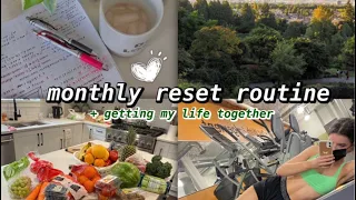 MY MONTHLY RESET ROUTINE (goal setting, deep cleaning & getting my life together)