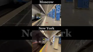 New York subway vs Moscow metro platforms 😨