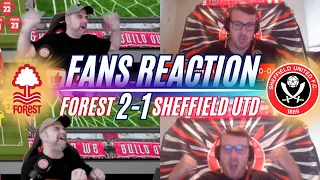 NOTTINGHAM FOREST FANS REACTION TO WINNING 2-1 AGAINST SHEFFIELD UNITED