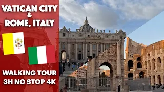 Walking Tour to Vatican City and Rome, Italy - 4K ULTRA HD