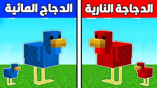 فلم ماين كرافت : ولكن سرقت عائلة الدجاجة النارية و عائلة الدجاجة المائية  !!؟ 🔥😱