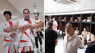 SMB dugout celebration after sweeping Ginebra in 2024 PBA Commissioner's Cup semis