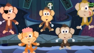 Five little monkeys | Scary Nursery Rhymes | Kids songs | children’s songs