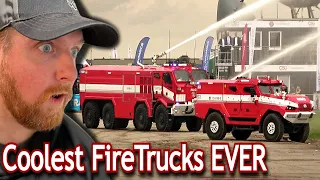 American Reacts to EPIC Tatra Fire Trucks in Action!
