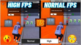 NORMAL FPS VS HIGH FPS 😳 || FREE FIRE GAMEPLAY DIFFERENCE 🔥