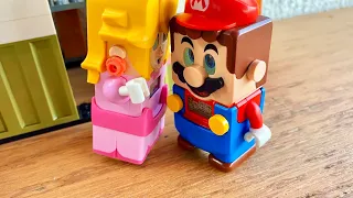 Lego Mario runs through the pipes to save Princess Peach from Bowser's castle #legomario