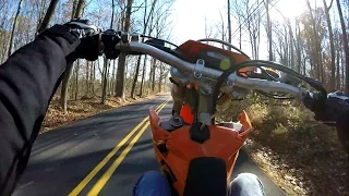 Wheelie fun on supermoto | KTM 450 EXC |