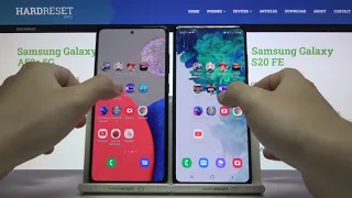 SAMSUNG Galaxy A52s 5G vs SAMSUNG Galaxy S20 FE - Speed Test App