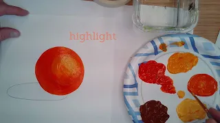 How to paint a sphere using acrylic paints