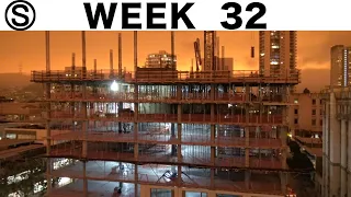 One-week construction time-lapse w/closeups: Week 32 of the Ⓢ-series: Including "orange Wednesday"