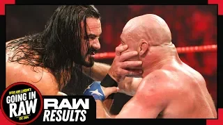 Drew Destroys Angle, New Tag Champs!  WWE Raw Full Results & Review | Going In Raw Podcast!