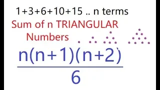 Sum of n Triangular numbers | Derivation | Formula | PRMO RMO INMO IIT JEE NTSE NMTC