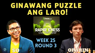 TIRADANG MAPAPARESIGN KA! SO vs Oparin! Chess.com Rapid Chess Championship! Week 25 Round 3 Swiss