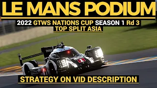 Gran Turismo 7 - Le Mans Podium - 2022 GTWS Nations Cup Season 1 Rd 3 Top Split ASIA!