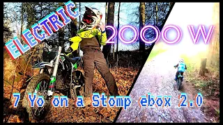 [KID ELECTRIC DIRTBIKE] 7 YEARS OLD on a STOMP E-BOX 2.0 2000W