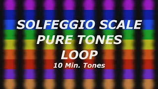 All 9 Solfeggio Frequencies - Scale Loop - 10 Min. Pure Tones