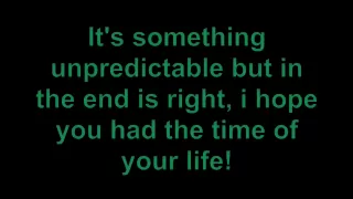 Green day - Time of your life with lyrics