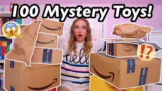 I *BLINDLY* Ordered 100 Mystery Toys from Amazon!!😱🎁⁉️ (our BEST haul yet?!🫢) | Rhia Official♡