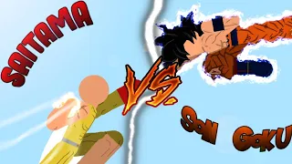 Son Goku Vs Saitama - STICK NODES ANIME BATTLE #3 - Blaze Nodes