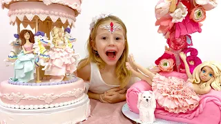 Nastya feiert ihren 6. Geburtstag mit Freunden und Familie