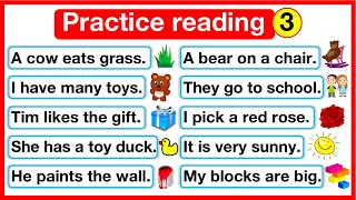 Practice reading sentences 3 🤔 | Reading lesson | Kids & beginners | Learn with examples