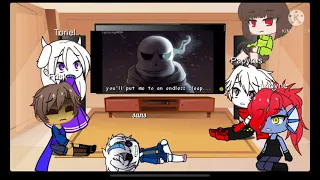 Undertale reacts to megalovania and megalo strikes back