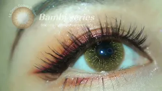 Space Brown Bambi Super Glitter Colored Contact Lenses