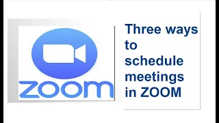 How to schedule meetings in ZOOM