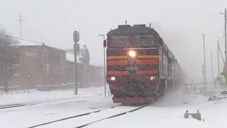 Тепловоз 2ТЭ116-933 на ст. Тапа / 2TE116-933 at Tapa station