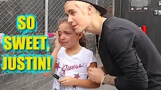 What A Sweetheart! Justin Bieber Consoles Crying Fan [2014]