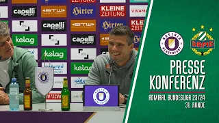 Pressekonferenz nach dem Spiel gegen Klagenfurt