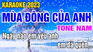 Mùa Đông Của Anh Karaoke Tone Nam Nhạc Sống gia huy beat