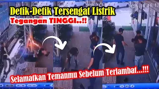 VIDEO DETIK DETIK Selamatkan NYAWA Teman Tersengat LISTRIK TEGANGAN TINGGI Pakai KAYU