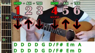 Irish Guitar Lesson - Jig Strum Pattern Varied Rhythm + Chords (Part 3)