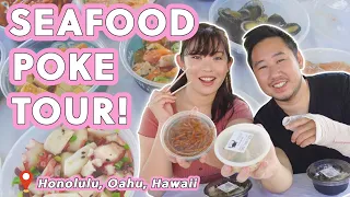 SEAFOOD POKE TOUR! || [Honolulu, Oahu, Hawaii] Must try different types of POKE!