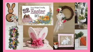 32 EASTER SPRING DECOR DIY's on a Budget |  Dollar Tree Wreath Tutorials |  Bunny & Faith Projects