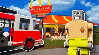 We Blew Up Lego McDonald's So We Could Sell Fruit! - Brick Rigs Multiplayer Roleplay