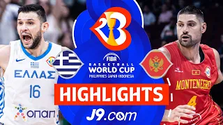 Greece 🇬🇷 vs Montenegro 🇲🇪 | J9 Highlights | FIBA Basketball World Cup 2023