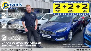 Paynes of Hinckley Used Car Sale! Ends 30th September 2022
