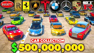 GTA 5: $500M Super Car Collection! 😍 SUPER DRAG RACE + SPEED TEST🔥 GTA 5 MODS!
