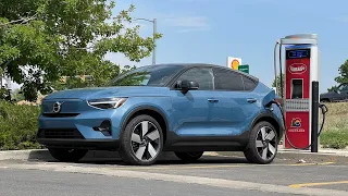 Here’s How Far The 2022 Volvo C40 Recharge Will Go On One Charge At 70-MPH! (Twin Ultimate)