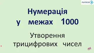 Нумерація у межах 1000. Утворення трицифрових чисел (сотні + десятки). Таблиця розрядів. Відео 3