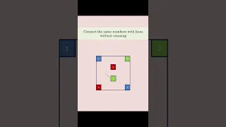 Connect same boxes without crossing #shorts #puzzle