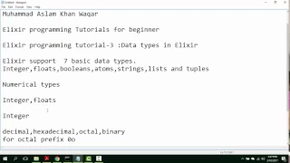 Elixir Programming Tutorial for absolute beginner: Tutorial 3- Data Types in Elixir