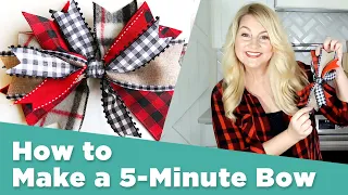 How to Make a Bow - Easy 5-Minute Home Decor Craft
