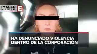Mujer policía de Ecatepec amenaza con dispararse por presunto acoso de mandos