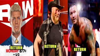 Brock Lesnar, Logan Paul,Cody Rhodes return For Raw lacey evans heel turnRandy Orton live event 2022