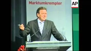 WRAP Merkel arrives for CDU meeting, Schroeder's first speech
