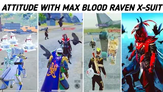 Attitude With Blood Raven X-suit 😈 & MAX PHARAOH X-SUIT  ( Part 93 ) | Hey Noob Gaming