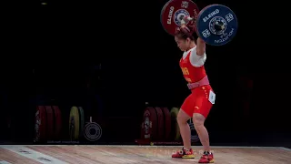 Deng Wei (63) - 110kg & 113kg Snatches @ 2015 Senior World Championships